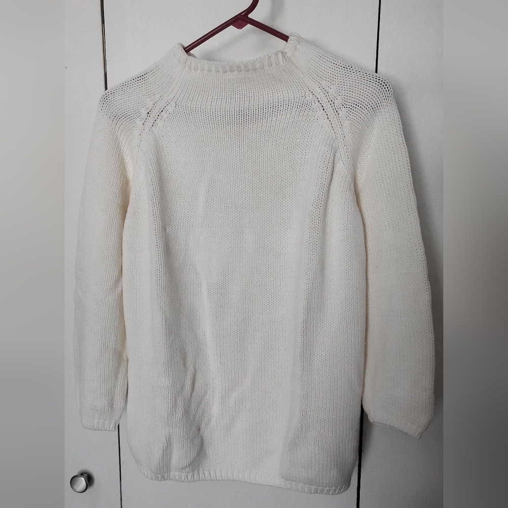Cozy White Knit Sweater